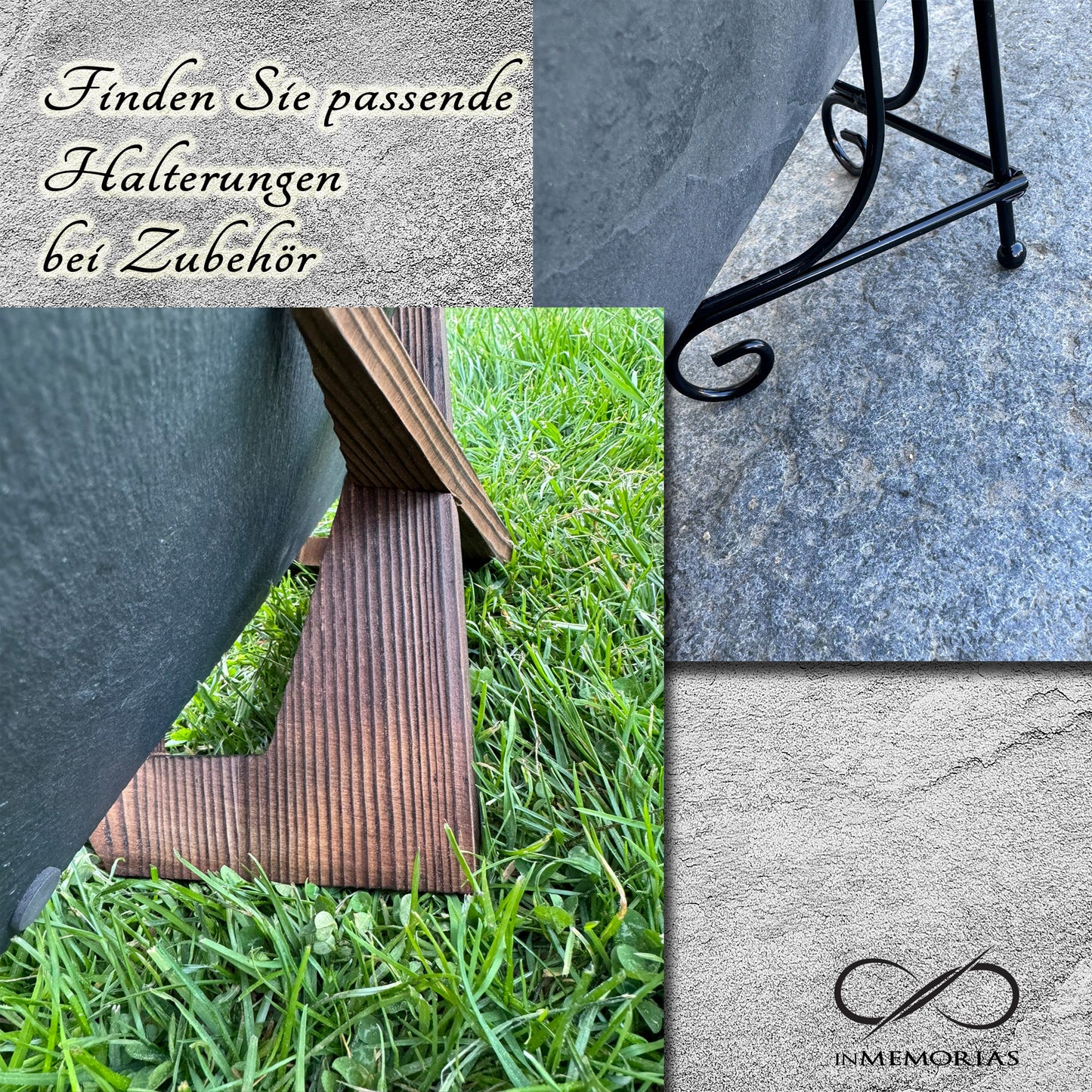 Liegeplatte, Schieferplatte für Grab und Urnengrab mit geschliffenen Kanten 075